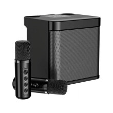 Family K Song Bluetooth-luidsprekerset voor karaoke, Bluetooth-audio, alles-in-één, draadloze microfoon, zwart