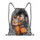Τσάντα Dragon Ball Classic με κορδόνι, πτυσσόμενη, αθλητική, γυμναστικής, τσάντα με 1