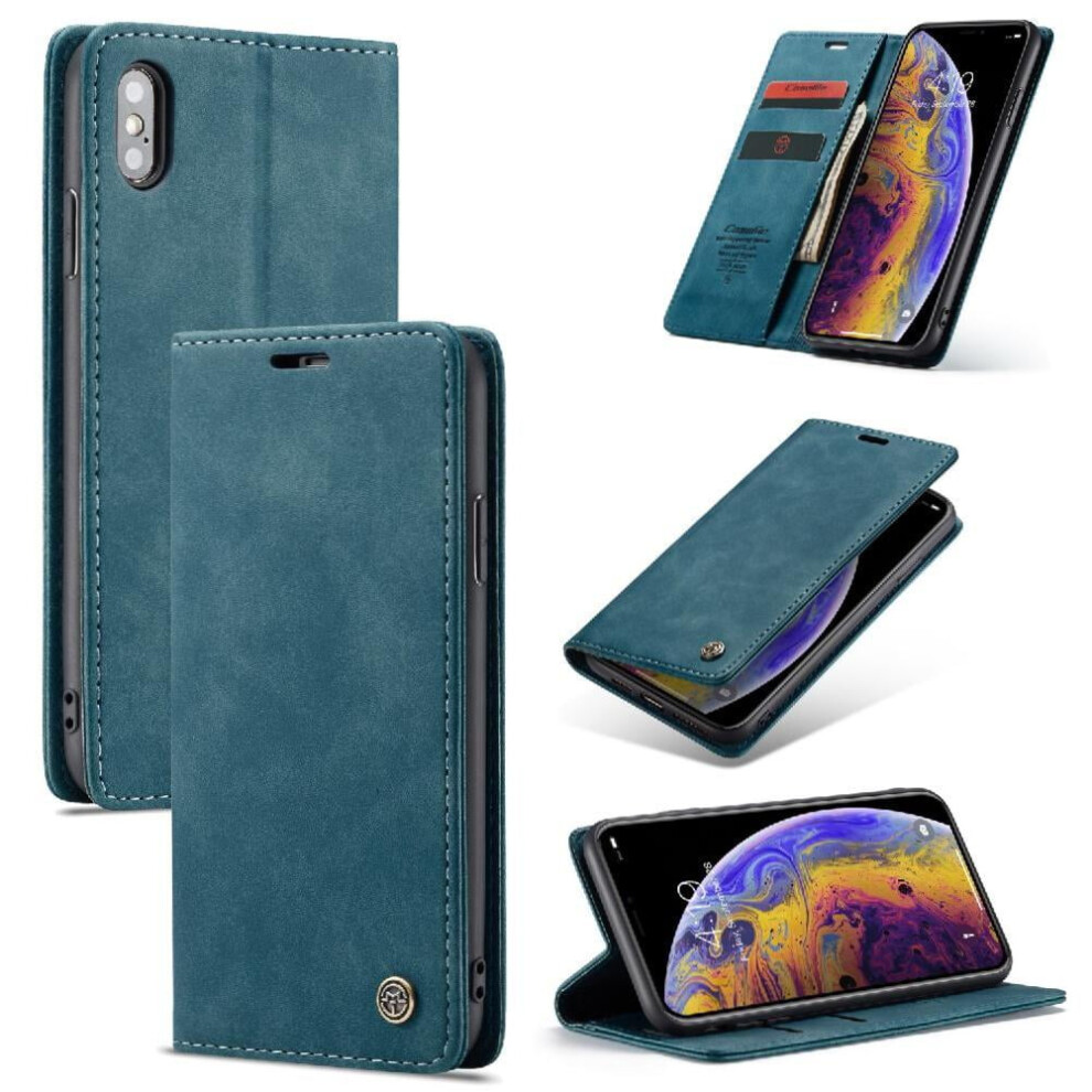 Flip Case For Compatible With Iphone X/Xs Flip Folio Book Vintage Pu Leather Wallet Magnetic Closure Shockproof Case Card Slot Kickstand 9164030349858