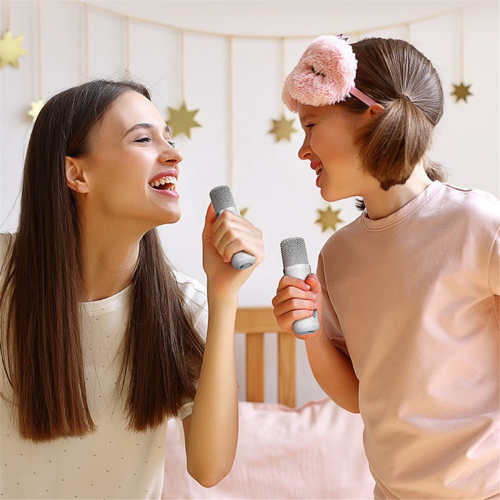 Σετ ηχείων Bluetooth Family K Song με ήχο Bluetooth, καραόκε και τραγούδι, ασύρματο μικρόφωνο, 2