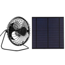 Ventilateur solaire 5W 6V, mini ventilateur USB alimenté par panneau solaire pour camping, caravane, yacht, serre, niche pour chien, poulailler
