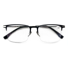 Lunettes de lecture rectangulaires pour homme, monture optique en aluminium, verres larges, branches en titane, demi-cerclées, 145 mm, Ti03 +3,25