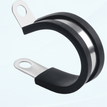 12 stuks 1 3/4" roestvrijstalen kabelklemmen, met rubberen bekleding, voor buizen, pijpen en kabelbomen - compatibel met metalen buizen en kabelgoten