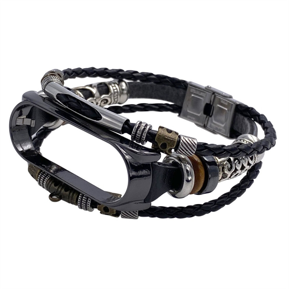 Jacenvly New Fathers Day Gifts For Mi 4 Replacement Leather Beading Bracelet Strap Weave Braideds Watches For Women Father's Day Savings 1# 9164030353510