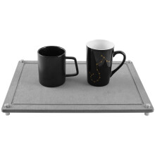 Grusce Afdroogmat, Ultra Absorberend Diatomeeënaarde met 4 Roestvrijstalen Voetjes, Antislip & Wasbaar