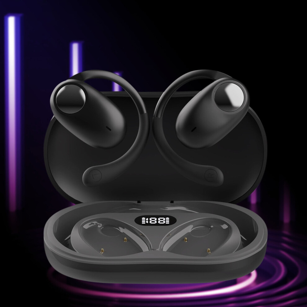 Avtoify Wireless Bluetooth Earphones With Battery Life Of 5.3 Low-Power Ear Mounted Bluetooth Earphones Black 9164030485785