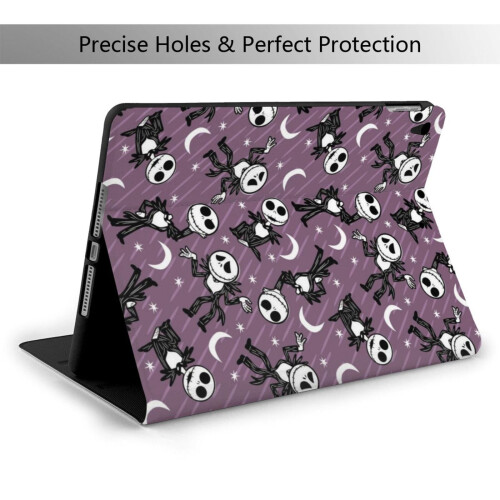 Capa inspirada em O Estranho Mundo de Jack, compatível com iPad de 9ª, 8ª, 7ª e 10,2 polegadas, com suporte e porta-lápis. 1