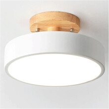 Plafoniera a LED semi-incasso TISTIK Nordic, forma rotonda dimmerabile, compatibile con cucine moderne, corridoi, verande e ingressi - Bianca