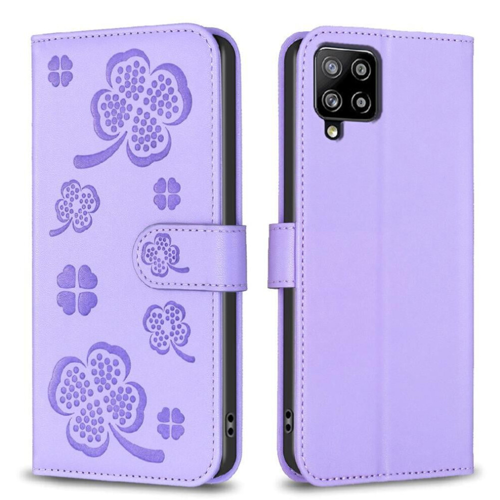Flip Case For Compatible With Samsung Galaxy A42 5G Card Slots Holder Kickstand Wallet Clover Flower Pu Leather Multi-Color 9164030486072