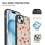 Feliz Natal! Capa para celular compatível com iPhone 15, capa protetora à prova de choque com PC + TPU para câmera dupla, compatível com iPhone 4