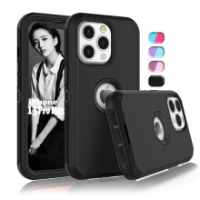 Kompatybilne z etui do iPhone'a 13Pro Max, 6,7-calowe, wytrzymałe etui pancerne z gumą amortyzującą wstrząsy, solidne etui 3 w 1 na całą