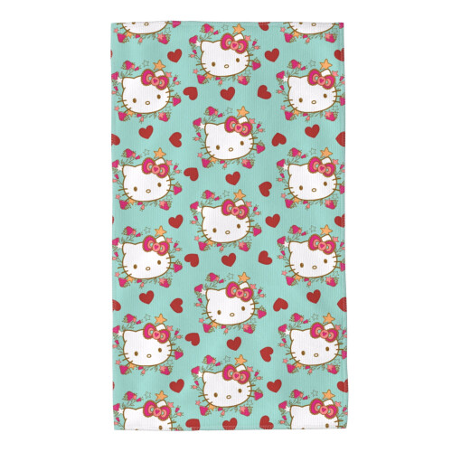 Μαλακή απορροφητική πετσέτα μικροϊνών Hello Kitty, με χαριτωμένο σχέδιο κινουμένων
