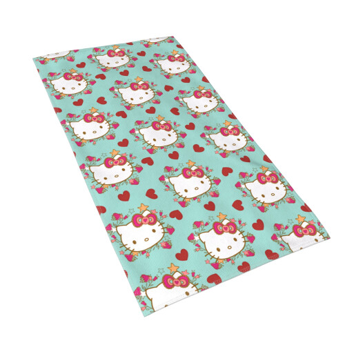 Μαλακή απορροφητική πετσέτα μικροϊνών Hello Kitty, με χαριτωμένο σχέδιο κινουμένων 1