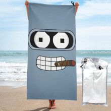 Futurama Cartoon snabbtorkande badhandduk Mikrofiber badhandduk för dagligt bruk 84x153 cm