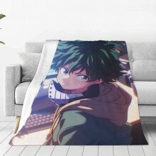 Koc My Hero Academia dla mężczyzn i kobiet, supermiękki, puszysty polar, przytulny i ciepły koc podróżny 80"x60", idealny prezent na każdą