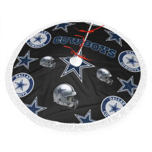 Vánoční třásňová sukně s kovbojskými motivy, kompatibilní s dekoracemi NFL, 76 cm x 91 cm, plyšové barvy fotbalového týmu, snadná