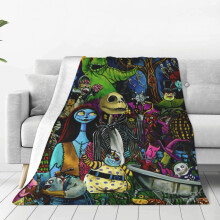 Nightmare Before Christmas fleecepledd - Supermykt og koselig pledd, lett og varm plysj til sofa, sofa, seng