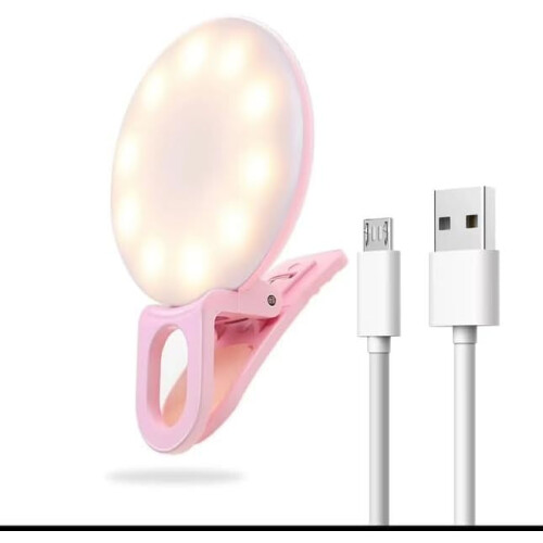 Luz de selfie recarregável para celulares e laptops. 1