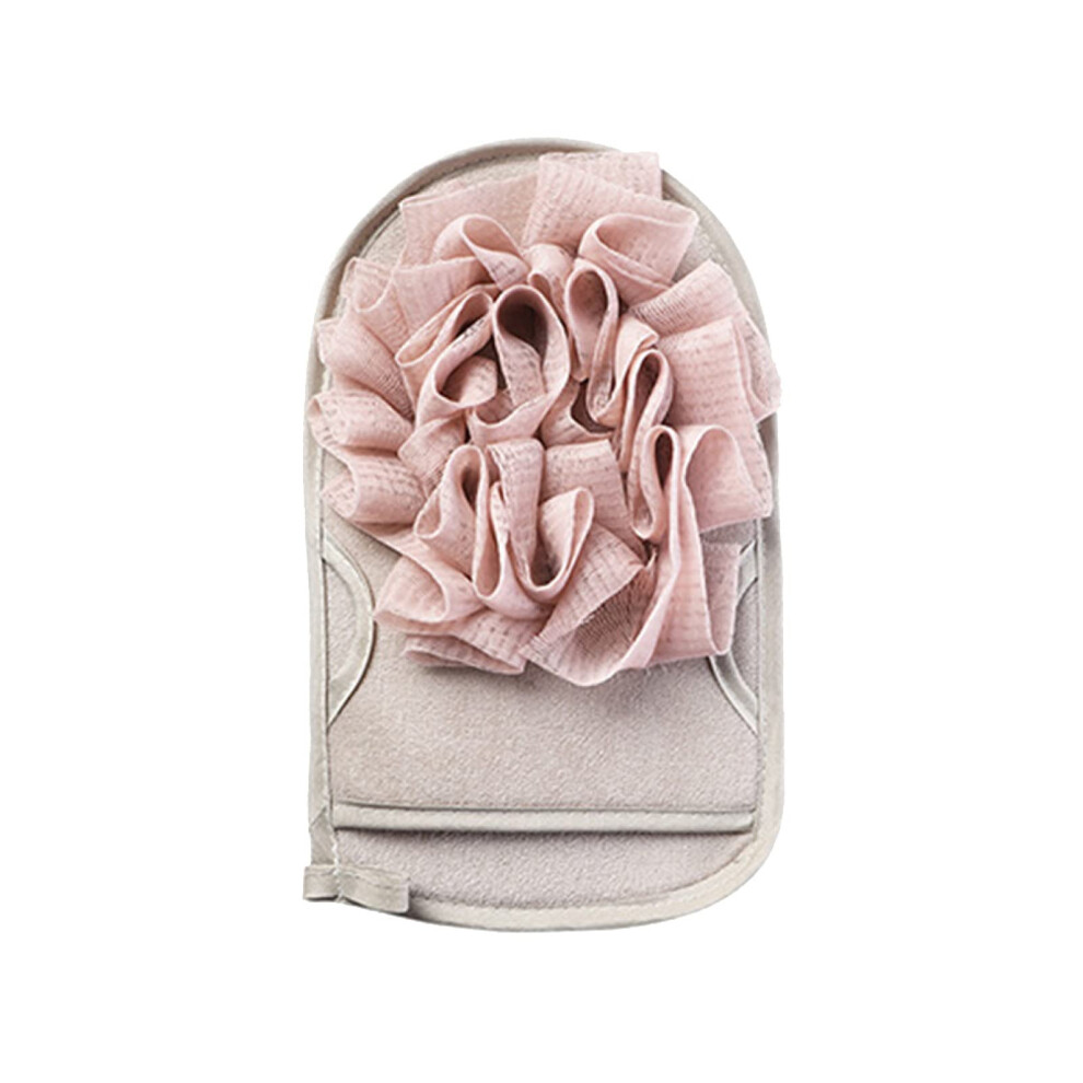 Light/Brown Doublesided Bath Exfoliating Glove With Dual Texture For Spa Massage And Body Scrubber Â