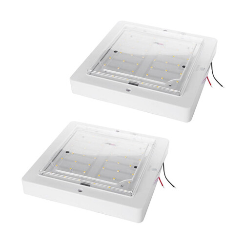 2 lampade a LED da 9W12V per interni auto, caravan e camper, plafoniera, luce calda.
