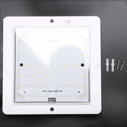2 lampade a LED da 9W12V per interni auto, caravan e camper, plafoniera, luce calda. 2