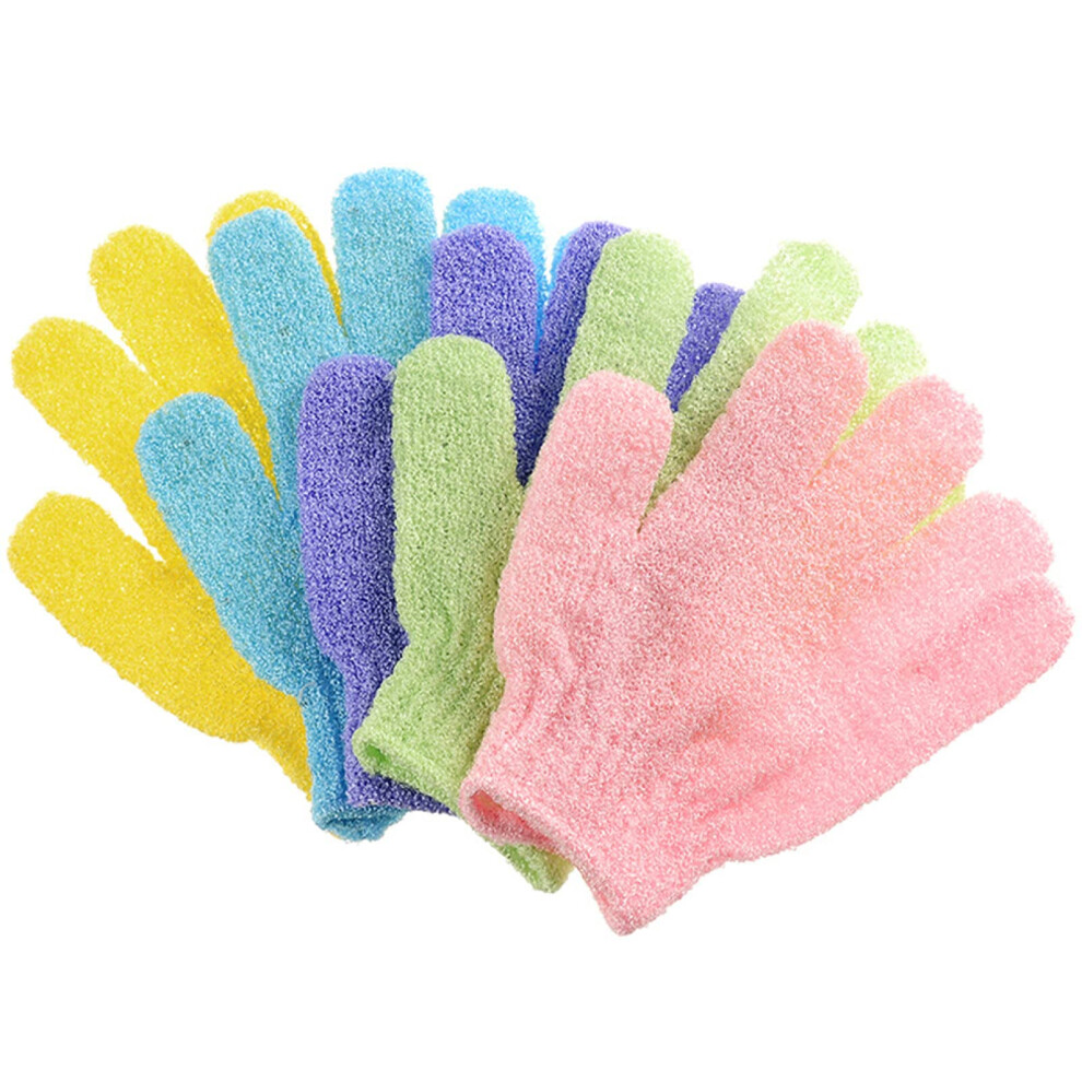 Bath Gloves with Deep Exfoliating Texture for Body Scrub and Spa Shower â Random Color