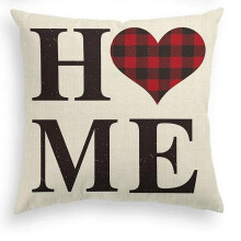Nordisk rødt ternet Love Home hørpudebetræk stue sofa pudebetræk 60*60 boligindretning bil pudebetræk 40*40 50*50