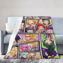 My Hero Academia anime deken, ultrazachte flanellen plaid voor bank, slaapkamer, woonkamer, loungebank, camping en reizen.