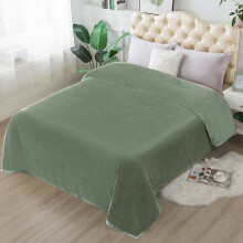 JML Flanellen Fleece Deken, Zachte 1-laags Lichtgewicht Beddeken, Groen, Queen (79"x91")