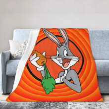 Bugs Bunny Hoteldecke, Anime-Decke für Bett, Sofadecke, ultraweiche Fleecedecke für Schlaf- und Wohnzimmer, 152 x 127 cm