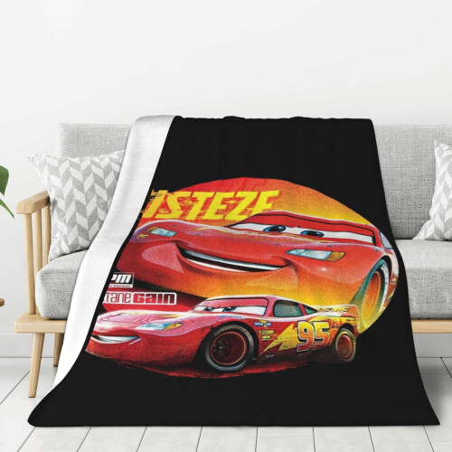 Μαλακή και άνετη κουβέρτα Lightning Mcqueen, βελούδινη, ελαφριά, ζεστή, βελούδινη 2