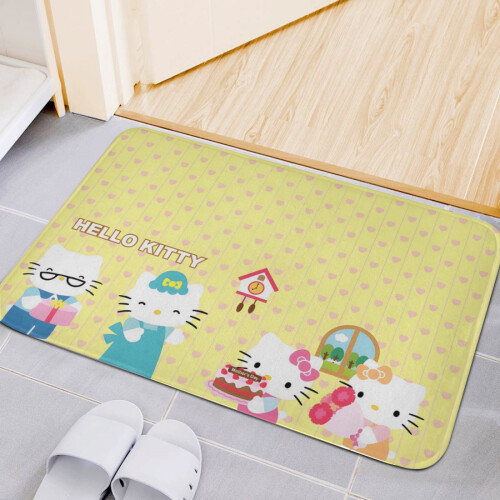 Χαριτωμένο χαλάκι μπάνιου Hello Kitty, αντιολισθητικό μαλακό χαλάκι δαπέδου από 1