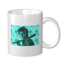 Stranger Things stripfiguren mok koffiekopje voor cacao, thee en andere dranken | Inhoud 350 ml keramische campermok klein koffiekopje
