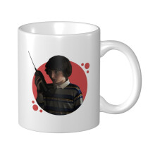 Stranger Things stripfiguren mok koffiekopje voor cacao, thee en andere dranken | Inhoud 350 ml keramische campermok klein koffiekopje