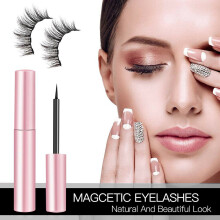 Tinglu 10 Pairs Eyelashes Long Lashes and 2 Waterproof Magnetic Eyeliner +Tweezer Kit Set