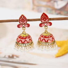 RSAMD Vintage Dámské Etnické Jhumka Střapcové Visací Zlaté Náušnice Gypsy Bollywood Šperky-15#