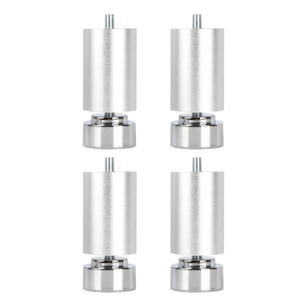 4 Pieces M10 Thread Bed Frame Legs Alloy Sofa Legs For Cabinets Sofas Beds Argent 15Cm 9164030610101