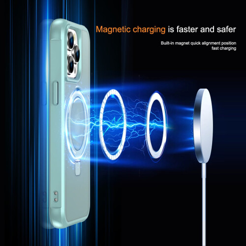 Πλαστική συμβατή με θήκη τηλεφώνου Magsafe για iPhone16Pro Max2024, μαγνητική βάση ασύρματης 2