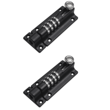 2X Password Lock Black Bolt Metal Door Latch AntiTheft Safety Combination Digit Padlock Outdoor Gate Hardware