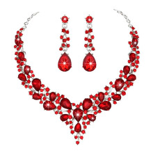 1 Ensemble de boucles d'oreilles de mariage avec chaînette d'extension, incrustation de strass et de faux cristaux, bijoux scintillants pour soirée