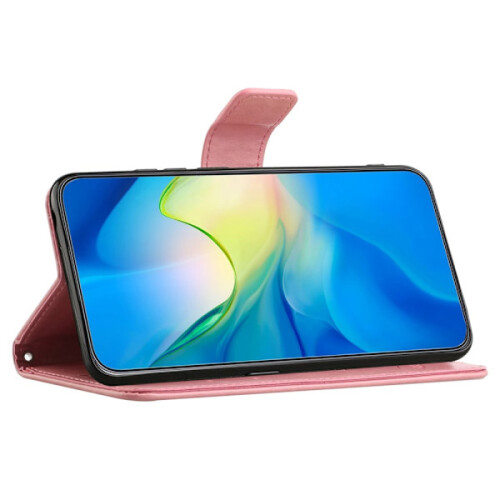 Δερμάτινη θήκη Butterflies συμβατή με Samsung Galaxy A14Pink 2
