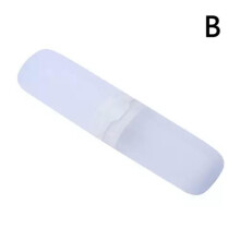 Étui de rangement portable TUMALL pour dentifrice et brosse à dents, idéal pour les voyages et le camping (modèle 2024NEW X8H6 - Blanc