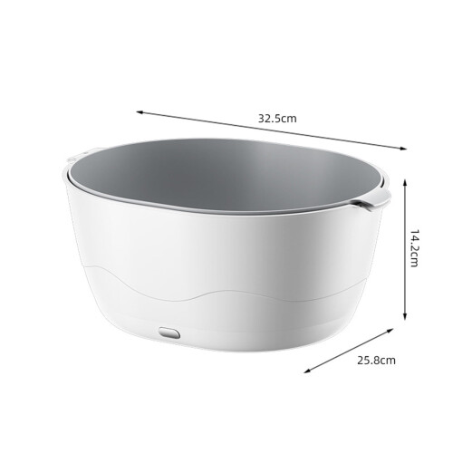 YOBOLK Home Kitchen Φρούτα και Λαχανικά Πλύσιμο Καθαριστικό Ρούχων Καλάθι Αποστράγγισης 2