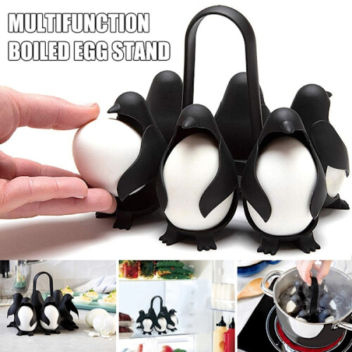 Penguin Shaped Egg Holder Cooker Egg Shop Serve for Making Boiled Eggs