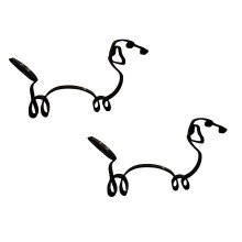 Socha Xubond pre psa, minimalistické umenie, socha, personalizovaný darček, kovová dekorácia, dekorácia na stôl, bytové dekorácie.