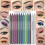 Σετ μολυβιών eyeliner 12 χρωμάτων, αδιάβροχο, μακράς διαρκείας, πολύχρωμο κιτ μολυβιών 4