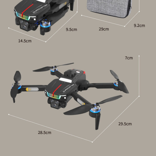 Drone J6 με κινητήρα χωρίς ψήκτρες, κάμερα HD, έγχρωμα φώτα, έξυπνη αποφυγή, 2