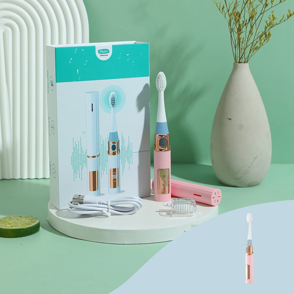 ZKCCNUK Travel Electric Toothbrush USB Rechargeable Portable, 3 Gear, Soft Brush for Adults & Students, Whitening, Compatible with USB Charging