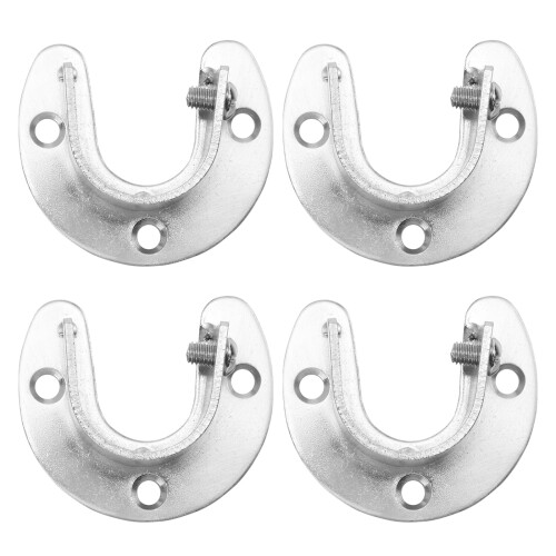 Support de tringle à rideaux de douche à bride ouverte en acier inoxydable