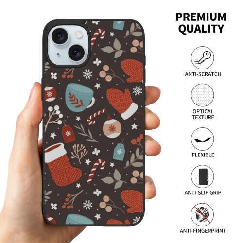 Καλά Χριστούγεννα συμβατή με Iphone15 Θήκη τηλεφώνου, ανθεκτική σε κραδασμούς θήκη 2